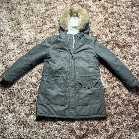 Levi's Hooded Water Repellant Shearling Lined Jacket Women's Size Large - Picture 1 of 8